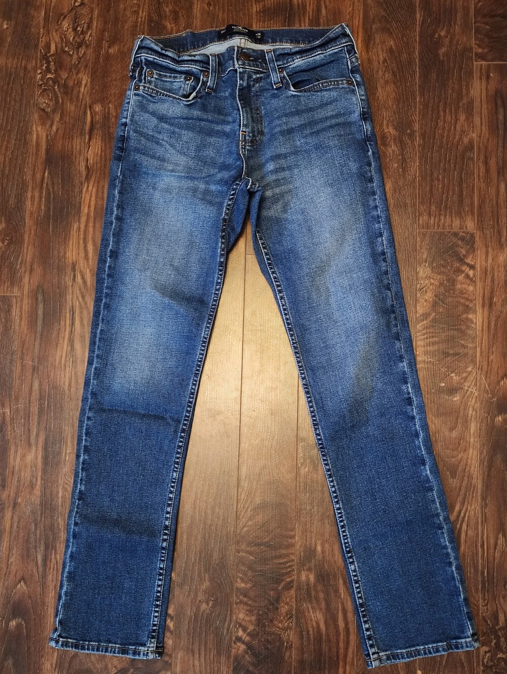 HOLLISTER Slim Straight with Epic Flex Dark Wash Skinny Jeans Size:28x32/100068